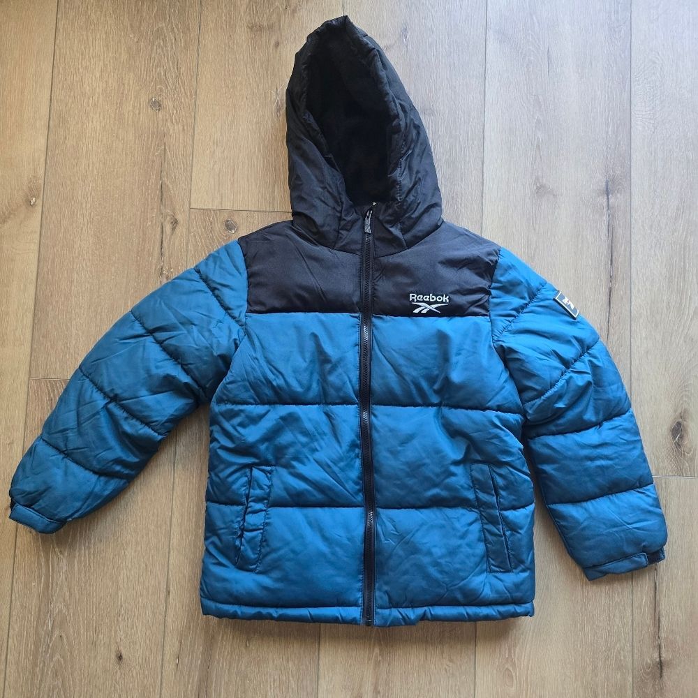 Reebok Boys' Contrast Yoke Long Sleeve Puffer Jacket